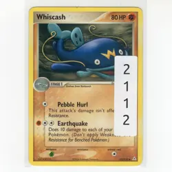 Pokemon TCG Whiscash 55/110 EX Holon Phantoms Regular Common Card EN-LP 2006 - Image 3