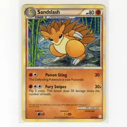 Pokemon TCG Sandslash 29/123 HGSS Base Set Regular Rare Card EN-MP 2010 - Image 1