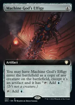 1 x Machine God's Effigy - Extended Art - Commander: The Brothers' War - NM-Mint - Image 1