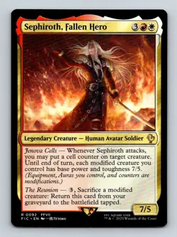 #92 Sephiroth, Fallen Hero 2025 Final Fantasy Commander ^ Rare - Image 1