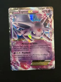 Pokemon TCG Espeon EX Holo Card 52/122 XY Breakpoint Ultra Rare, Light Played LP - Image 1