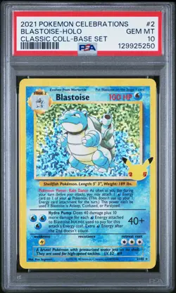 2021 POKEMON CELEBRATIONS CLASSIC COLLECTION #2 BLASTOISE-HOLO PSA 10 - Image 1