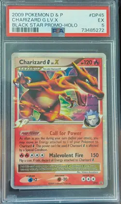 Charizard G LV.X DP45 Diamond and Pearl Holo Black Star Promo Pokemon PSA 5 - Image 1