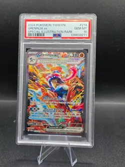 Pokemon 2024 Greninja ex 214/167 SIR Twilight Masquerade GEM MINT PSA 10 - Image 2