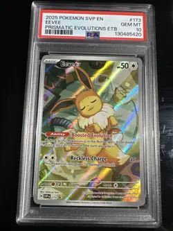 Pokemon Eevee SVP 173 Prismatic Black Star Promo TCG PSA 10 - Image 1