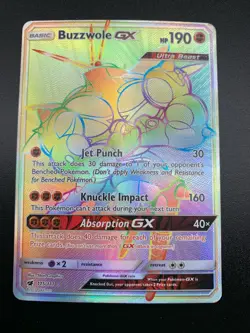 Buzzwole GX 115/111 Hyper Secret Rare SM Crimson Invasion Pokemon 2017 NM - Image 1