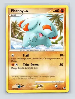 Pokemon TCG Phanpy 98/132 Secret Wonders Normal LP - Image 1