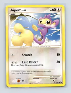 Pokemon TCG Aipom (51) 51/100 Majestic Dawn Normal MP - Image 1