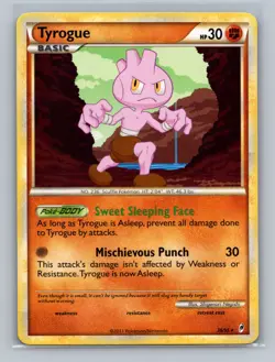 Pokemon TCG Tyrogue 36/95 Call of Legends Normal LP - Image 1