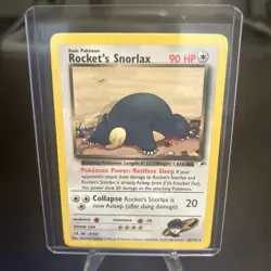 Vintage Pokemon TCG Rocket's Snorlax Gym Heroes 33/132 Non-Holo Rare - Image 1