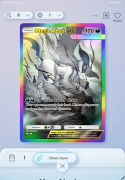 Pokemon TCG POCKET - Mega Absol Rainbow Rare 2⭐, Mega-Rising, English - Image 1