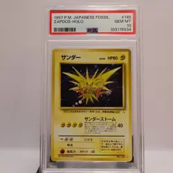 Pokemon TCG - Japanese Zapdos 15/62 Fossil Holo Rare - PSA 10 GEM MT - Image 2