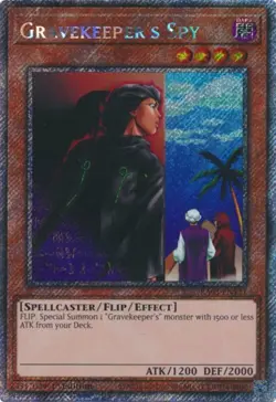 Yugioh! Gravekeeper's Spy - RA03-EN121 - Platinum Secret Rare - 1st Edition Near - Image 1
