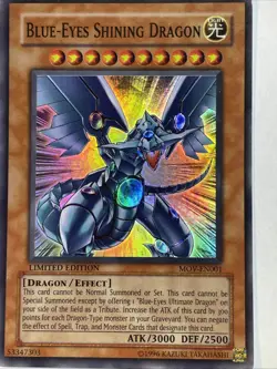 Rare Blue Eyes Shining Dragon MOV-EN001 Limited Edition YuGiOh Foil - Image 2