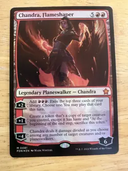 x1 Chandra, Flameshaper FDN Foundations MTG 81 FOIL MYTHIC M/NM 1x - Image 1