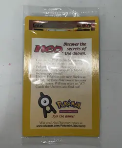 Pokemon Entei Black Star Promo Card #34 SEALED Movie Promo NEW Neo With Swirl - Image 1