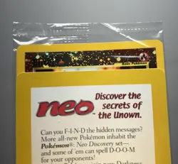 Pokemon Entei Black Star Promo Card #34 SEALED Movie Promo NEW Neo With Swirl - Image 2