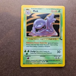Muk 13/62 Pokemon Fossil Holo Rare Card - LP - Image 1