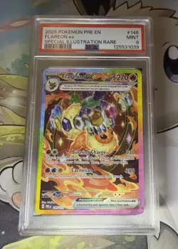 Flareon EX 146/131 PSA 9 Mint 2025 Prismatic Evolutions SIR Holo Card Pokemon - Image 1