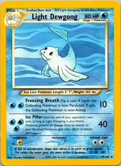 Light Dewgong 045/105 Uncommon Neo Destiny LP Pokemon TCG - Image 1