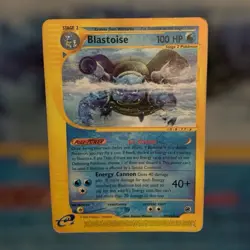 Pokemon TCG Blastoise Expedition Card 37/165 Regular Rare 2002 LP - Image 1