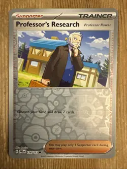Professor’s Research 124/131 Reverse Holo Pokemon Prismatic Evolutions NM - Image 1