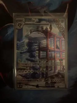 Pokemon TCG Steelix Paradox Rift Holo Card 208/182 Illustration Rare, Near Mint - Image 2
