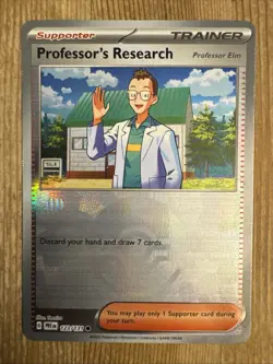 Professor's Research 123/131 Pokeball Reverse Holo Pokemon Prismatic Evolution - Image 1