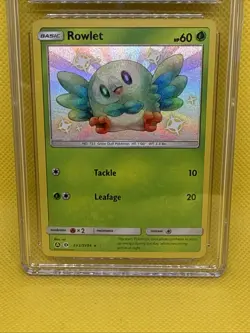 CGC 9 2019 Pokemon TCG Rowlet Hidden Fates SV02/SV94 Holo Shiny Holo Rare - Image 2