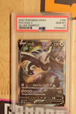 Lugia V Alternate Art #186 Silver Tempest 2022 SWSH Pokemon Graded PSA 10 GEM MT - Image 1