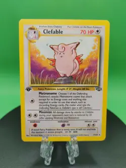 Clefable 17/64 1st Edition Jungle Non Holo Rare 1999 English Pokemon Card WoTC - Image 1