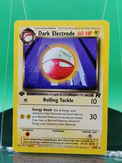 Dark Electrode 34/82 1st ED Team Rocket Uncommon 2000 English Pokemon Card WoTC - Image 3