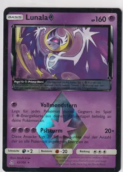 Pokemon Karte Trading Card Ultra-Prisma Nr. 62/156 Lunala Ultra Prisma deutsch - Image 1