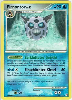 Pokemon Karte Trading Card Geheimnisvolle Schatze Nr. 25/123 Firnontor deutsch - Image 1