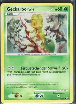Pokemon Karte Trading Card Game Platin Arceus Nr. 78/99 Geckarbor - Image 1