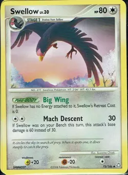 Pokemon Karte Trading Card Game Erwachte Legenden Nr. 73/146 Swellow englisch - Image 1