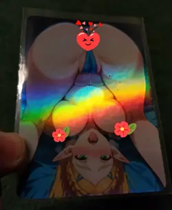 PRINCESS ZELDA A$$ RAINBOW FOIL CUSTOM WAIFU ANIME CARD - Image 1