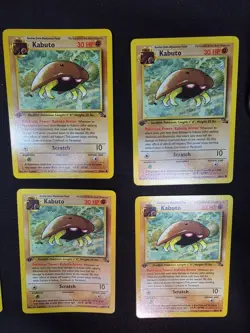 Pokemon TCG Kabuto Fossil 1st Edition Common Card 50/62 Regular LOT 8 - Image 4