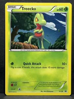 Pokemon TCG Treecko Black Star Promos Holo Card XY36 LP - Image 1