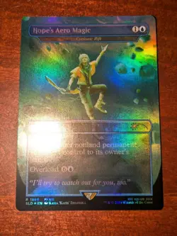 MTG: Hope's Aero Magic- Cyclonic Rift BORDERLESS FOIL, NM Final Fantasy Card!! - Image 1