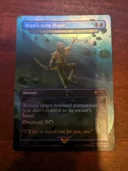 MTG: Hope's Aero Magic- Cyclonic Rift BORDERLESS FOIL, NM Final Fantasy Card!! - Image 2