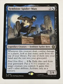 MTG Universes Beyond: Spider-man Symbiote Spider-Man 0156 NM Rare - Image 1