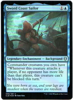 SWORD COAST SAILOR 098/361 MAGIC:THE GATHERING BATTLE FOR BALDUR'S GATE CLB FOIL - Image 1