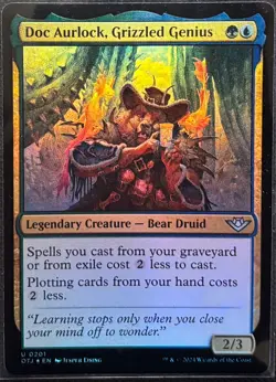 MTG Outlaws of Thunder Junction Doc Aurlock, Grizzled Genius Foil (Uncommon) - Image 1