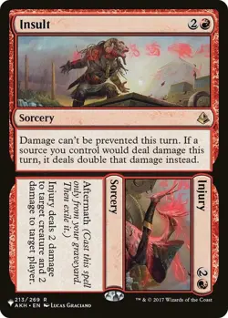 Insult // Injury - The List Light Play, English Magic the Gathering MTG The List - Image 1