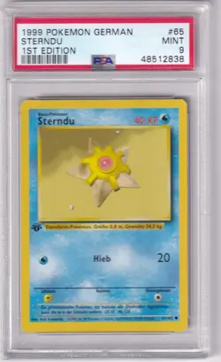 1999 Pokemon German Base Set No. 65 Sterndu First Edition PSA 9 - Image 1