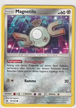 Pokemon Karte Ultra-Prisma Nr. 81/156 Magnetilo deutsch - Image 1