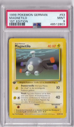 1999 Pokemon German Base Set No. 53 Magnetilo First Edition PSA 9 - Image 1
