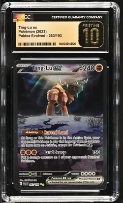 Pokemon Paldea Evolved Ting-Lu ex 263/193 SIR CGC PRISTINE 10 - Image 1