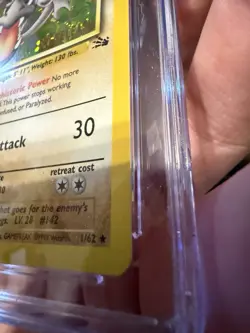 1st Edition Aerodactyl 1/62 Prerelease Fossil Holo Pokemon [CGC 9.5] *Scuff* - Image 3